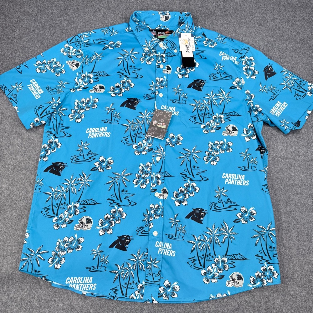 Reyn Spooner NFL Carolina Panthers Blue Tropical Floral Shirt XL New 131-5782